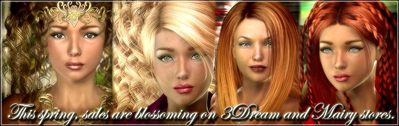 Buy 3D Models from 3Dream and Mairy on sale! 3dream_Mairy_Sale_Header
